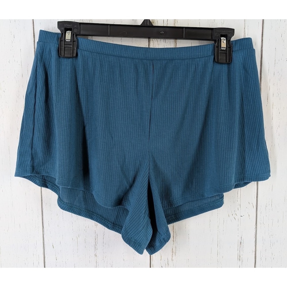 Adore Me Size Medium Womens Blue Ribbed Intimate Shorts NWT